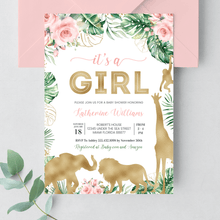  Editable Safari Baby Shower Invitation JG07