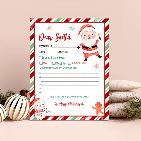Letter To Santa Printable Easy To Print LTS05