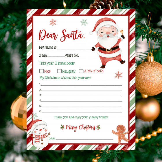 Letter To Santa Printable Easy To Print LTS05