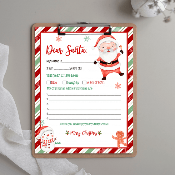 Letter To Santa Printable Easy To Print LTS05