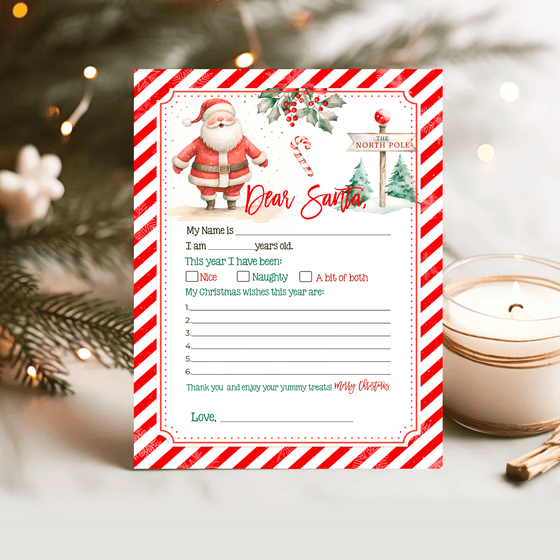 Letter To Santa Printable Easy To Print LTS13