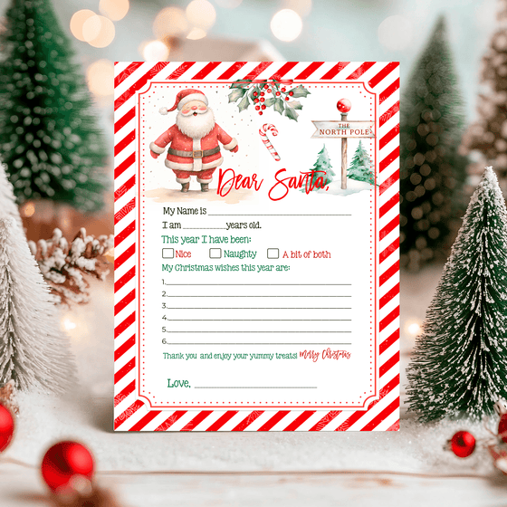 Letter To Santa Printable Easy To Print LTS13