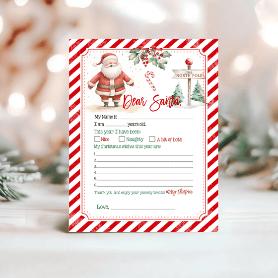 Letter To Santa Printable Easy To Print LTS13