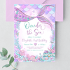 Editable Oneder the Sea Mermaid Invitation M301