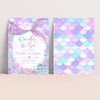 Editable Oneder the Sea Mermaid Invitation M301