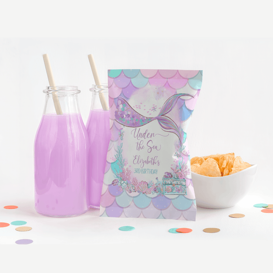 Editable Mermaid Birthday Package M304