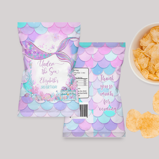 Editable Mermaid Birthday Package M304