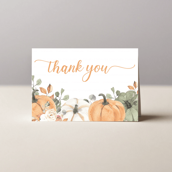 Editable Pumpkin Baby Shower Set Fall P001