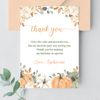Editable Our Little Pumpkin Thank You Card PB001