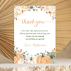 Editable Our Little Pumpkin Thank You Card PB001