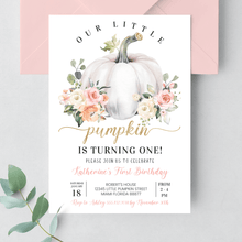  Editable Our Little Pumpkin Birthday Invitation PB101