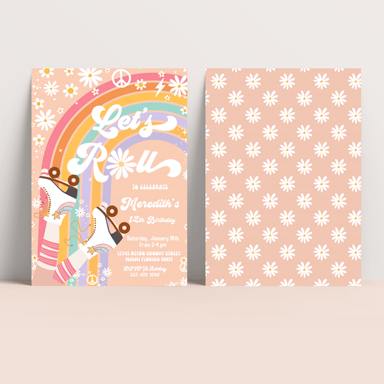 Editable Skate Party Invitation R105