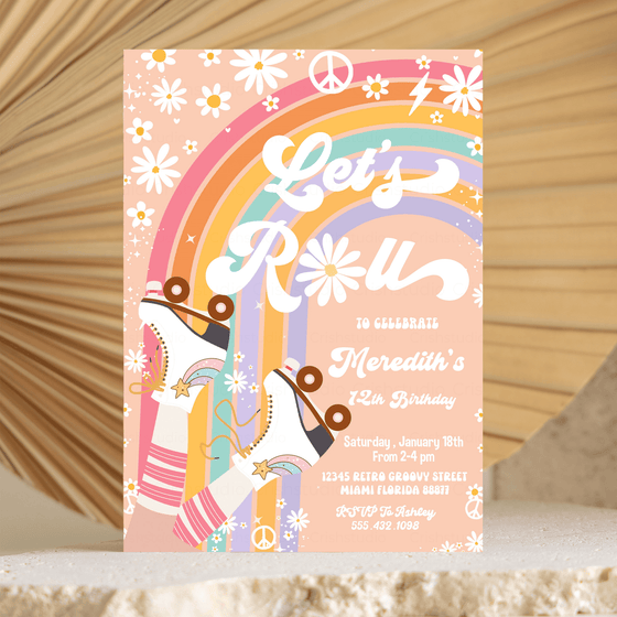 Editable Skate Party Invitation R105