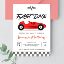 Editable Fast ONE Birthday Invitation R203