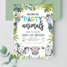  Editable Safari Birthday Invitation S105