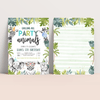 Editable Safari Birthday Invitation S105