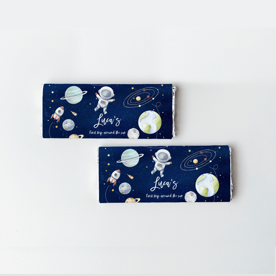 Editable First Trip Around The Sun Candy Bar Wrapper Chocolate TA03