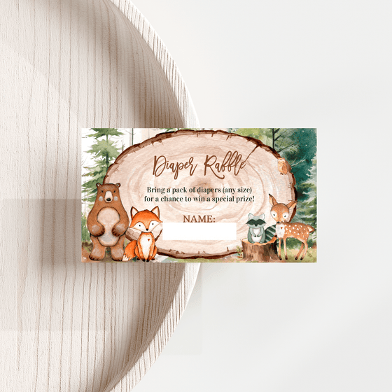 Editable Woodland Baby Shower Set W103