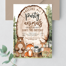  Editable Woodland Invitation W205