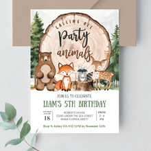 Editable Woodland Invitation W405