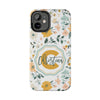 Personalized Floral Tough Phone Case - Custom Name Design - PC007