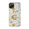 Personalized Floral Tough Phone Case - Custom Name Design - PC007