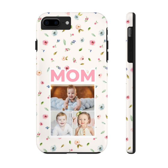 Floral Mom Photo Tough Phone Case - Durable Protection for Loving Mothers - PC027