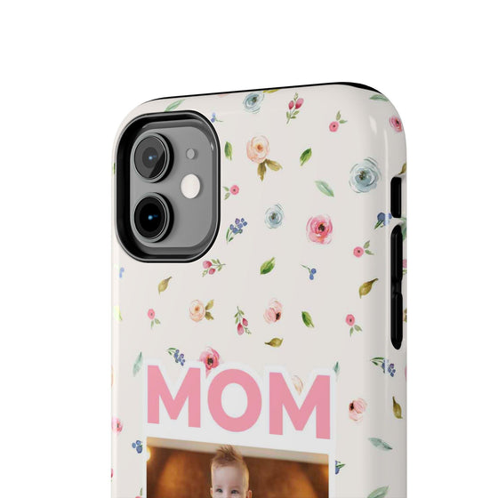 Floral Mom Photo Tough Phone Case - Durable Protection for Loving Mothers - PC027