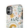 Personalized Floral Tough Phone Case - Custom Name Design - PC007