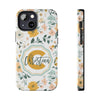 Personalized Floral Tough Phone Case - Custom Name Design - PC007