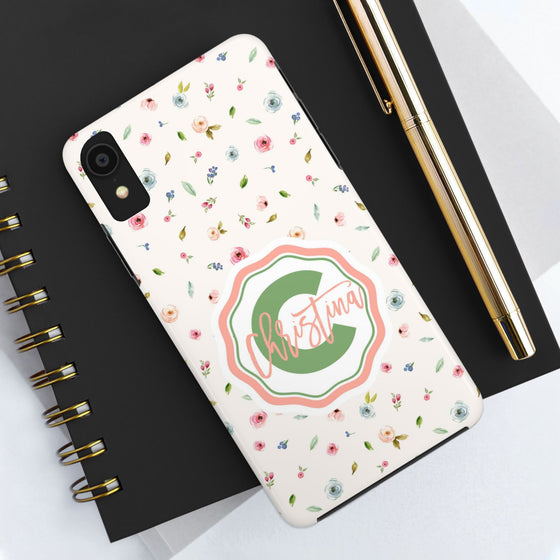 Personalized Floral Tough Phone Case for Women | Durable & Stylish Protection - PC029