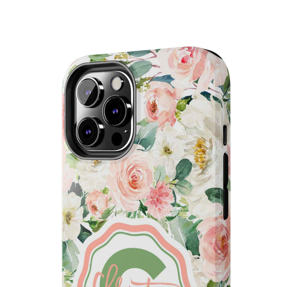 Personalized Floral Phone Case - Custom Tough Case with Name - PC025