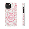Personalized Tough Phone Case with Pink Bow Design - PC017