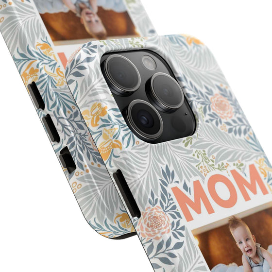 Custom Photo Collage iPhone Case for Mom - Floral Design - PC001