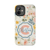 Personalized Floral Tough Phone Case - Customized with Name | Durable Protection - PC013