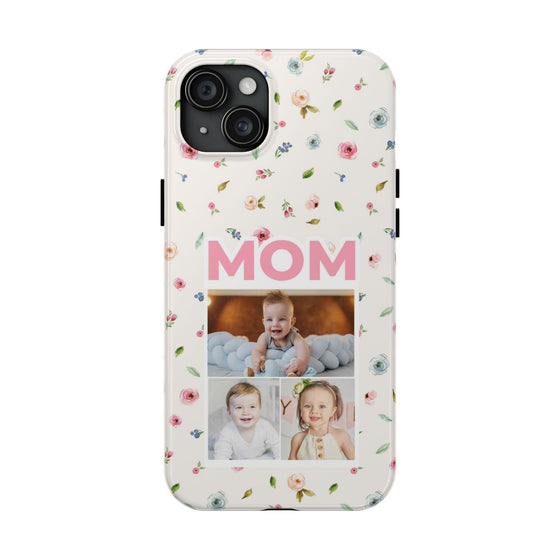 Floral Mom Photo Tough Phone Case - Durable Protection for Loving Mothers - PC027