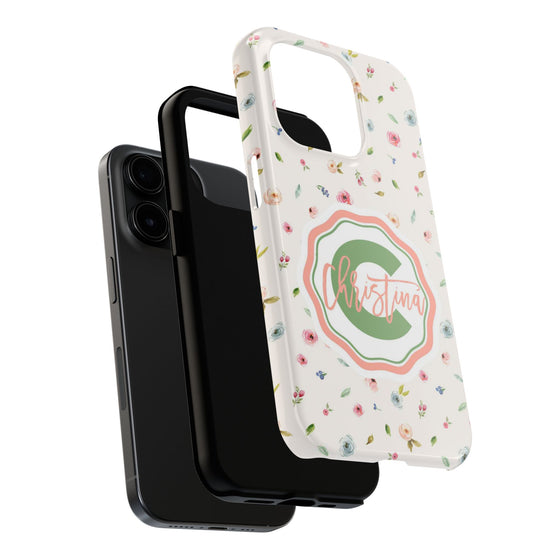 Personalized Floral Tough Phone Case for Women | Durable & Stylish Protection - PC029