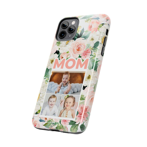 Floral Mom Phone Case with Custom Photo Slots - Perfect Gift for Mother's Day - PC023
