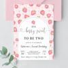 Editable Berry Sweet 2nd Birthday Invitation BF07