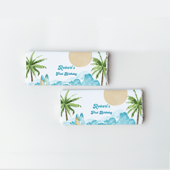 Editable The Big One Birthday Candy Bar Wrapper Chocolate BO1