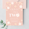 Editable Daisy 2nd Birthday Invitation D106