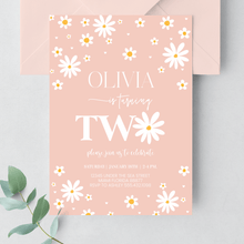  Editable Daisy 2nd Birthday Invitation D106