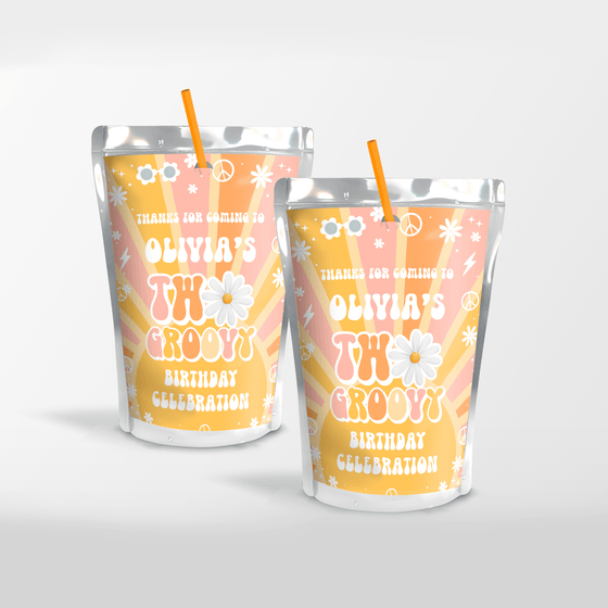 Editable Groovy Juice Label G114