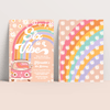 Editable Six Is A Vibe Birthday Invitation s G206