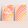 Editable Six Is A Vibe Birthday Invitation G406