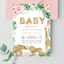  Editable Safari Baby Shower Invitation JG08