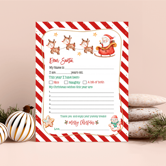 Letter To Santa Printable Easy To Print LTS06