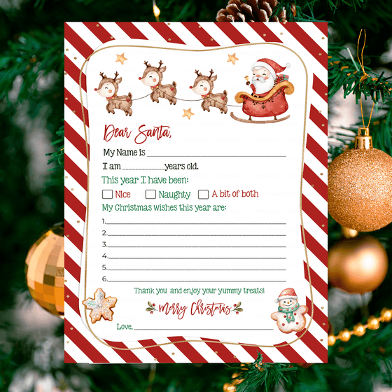 Letter To Santa Printable Easy To Print LTS06