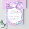 Editable Our Little Mermaid Birthday Inviation M302