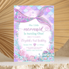 Editable Our Little Mermaid Birthday Inviation M302